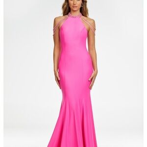 Elegant Pink Evening Gown